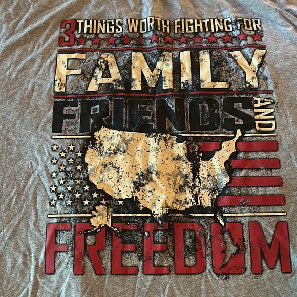 Til Valhalla Project Apparel Company (TVP), 4X Large, Grey, Tan & Red T-Shirt. - Picture 4 of 5
